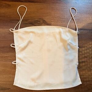 Superdown Beige side strap top